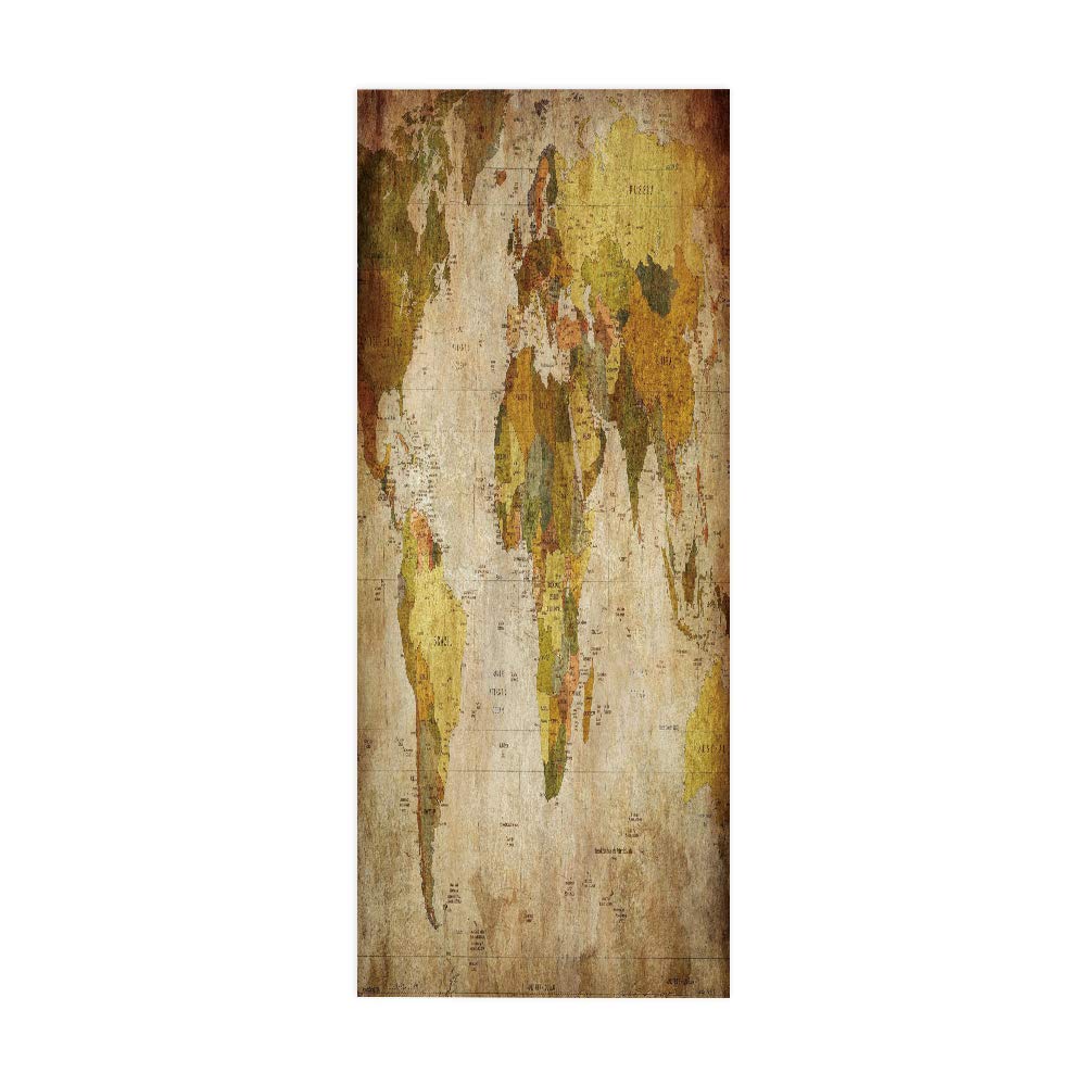 Papier peint porte trompe l'oeil 3D grand format 95x215 en PVC de qualité