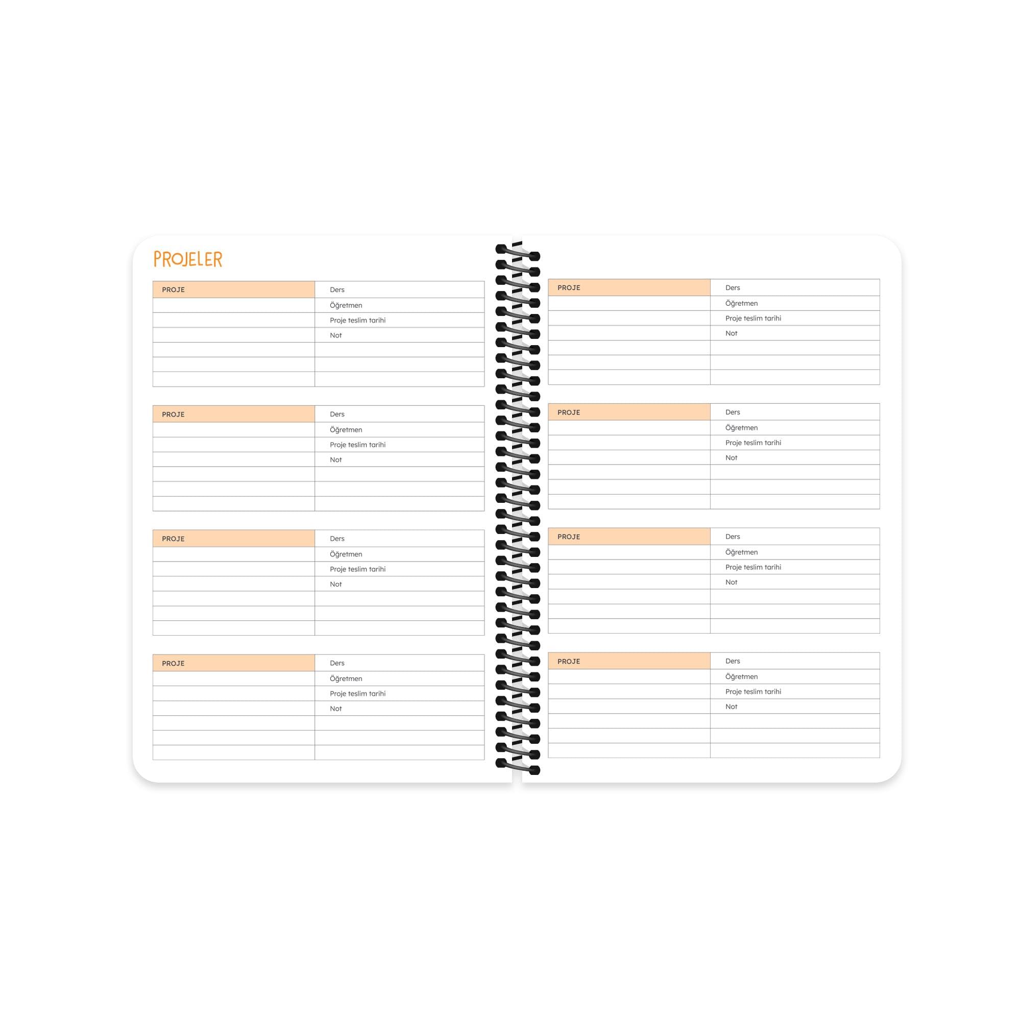 Agenda académica con espiral para sentimientos, A5 - Bored at the Beginning