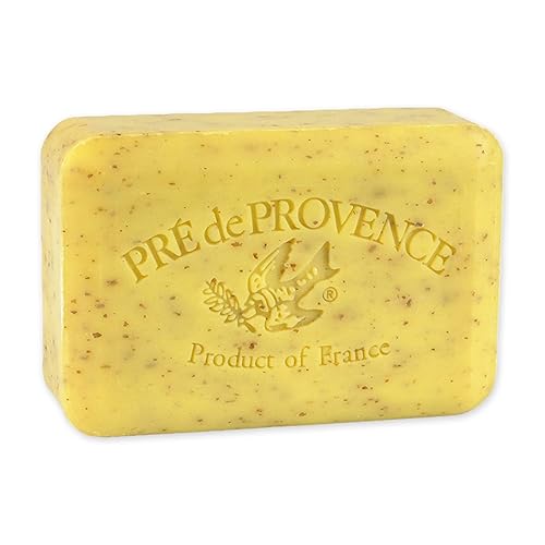 Pre de Provence - Barra de jabón francesa artesanal enriquecida con manteca de karité, hierba de limón, 250 g