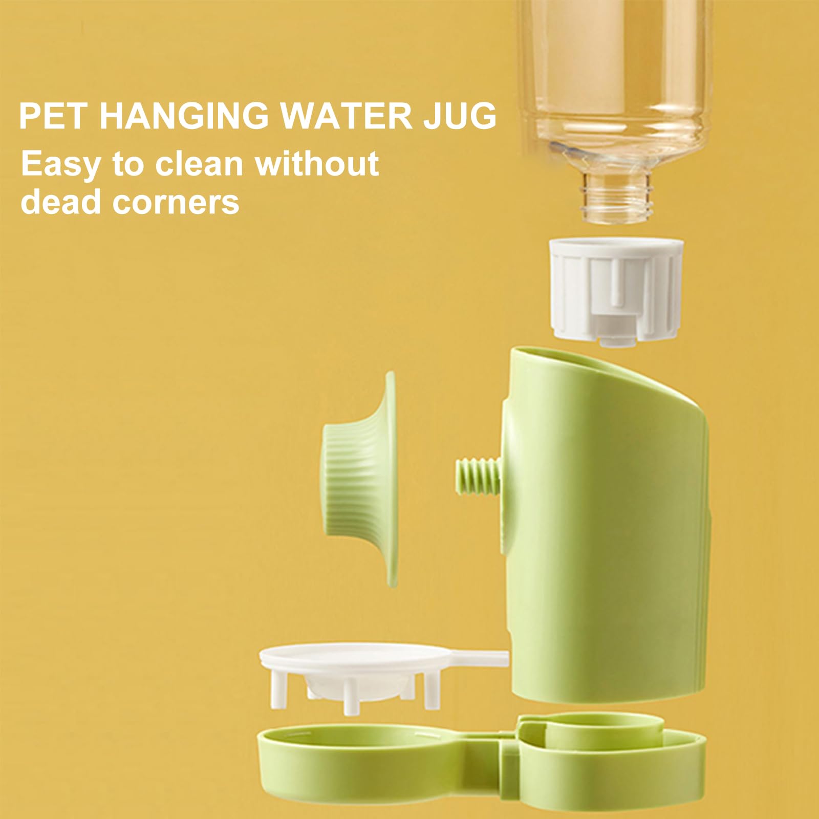 Distributeur d'eau automatique pour lapin, 600 ml, à suspendre, pour lapin, chinchilla, hérisson, écureuil, furet, vert