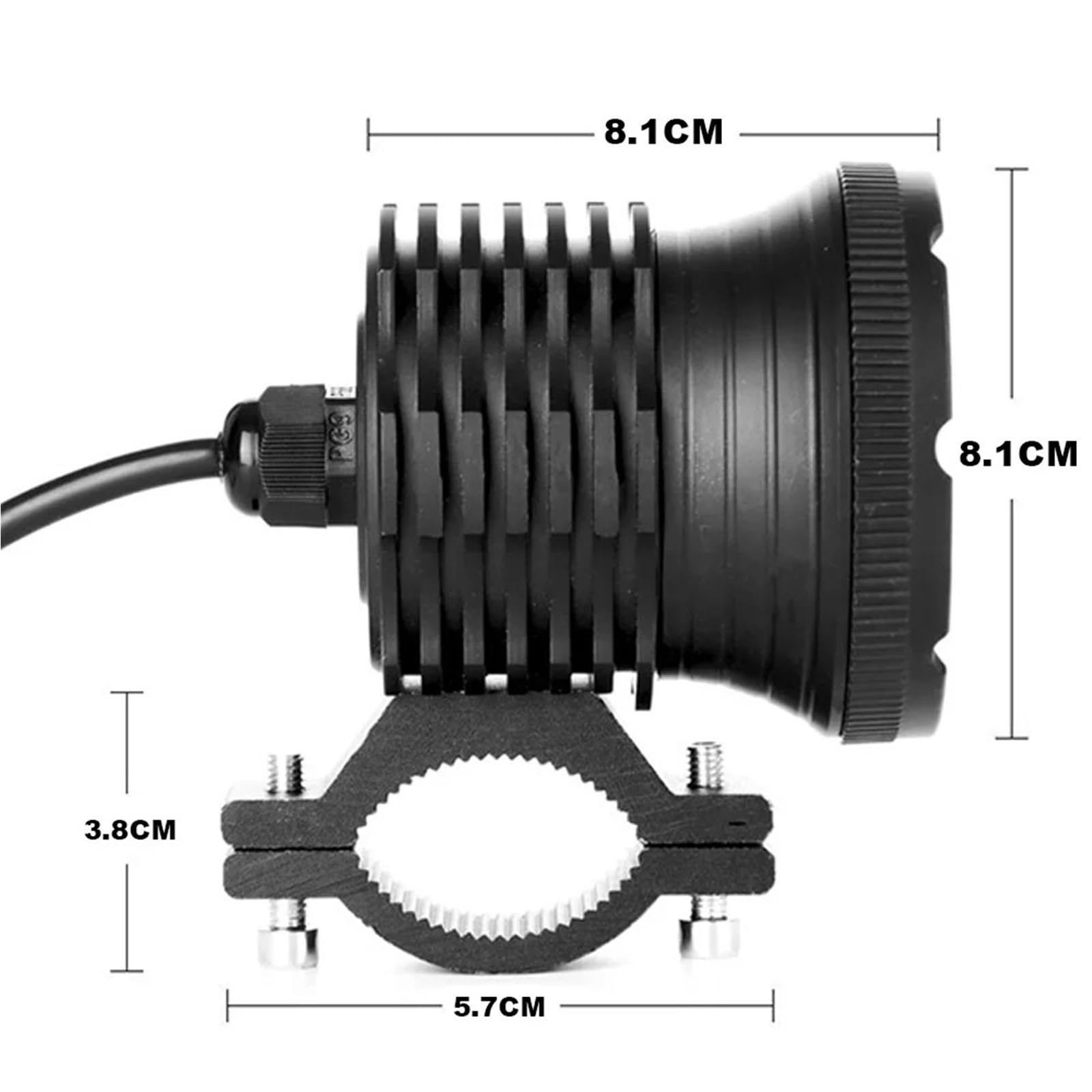 Moto Fari Stradali Spot Light Beam Per Fari Per Moto 12Chips 12-80V Lampeggianti Anteriori Supplementari A LED Lenti Fendinebbia