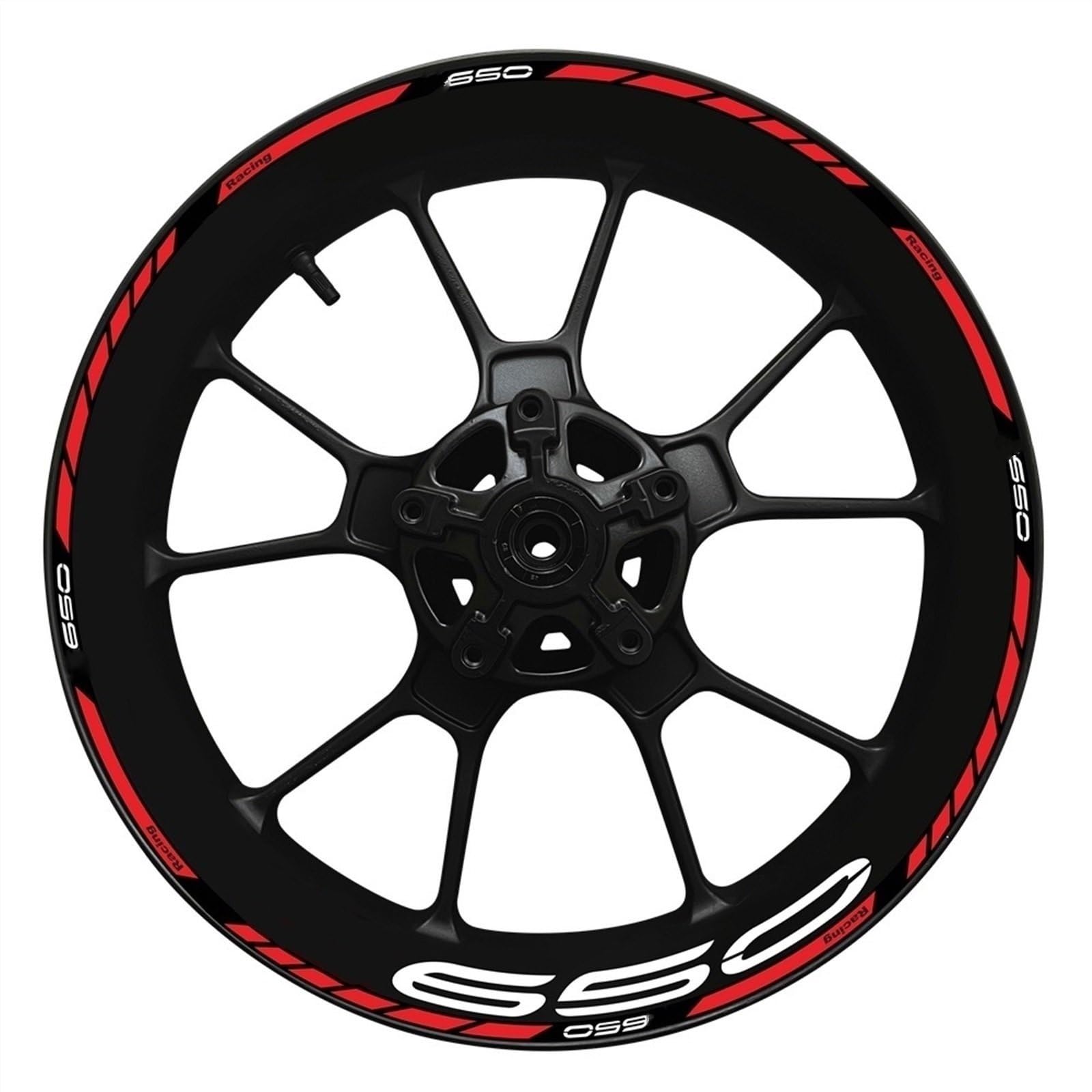 Stickers Motorcycle Wheel Stickers Reflective Rim Motorbike Waterproof Decals for Kawasaki Z650 Z 650(Style 10)