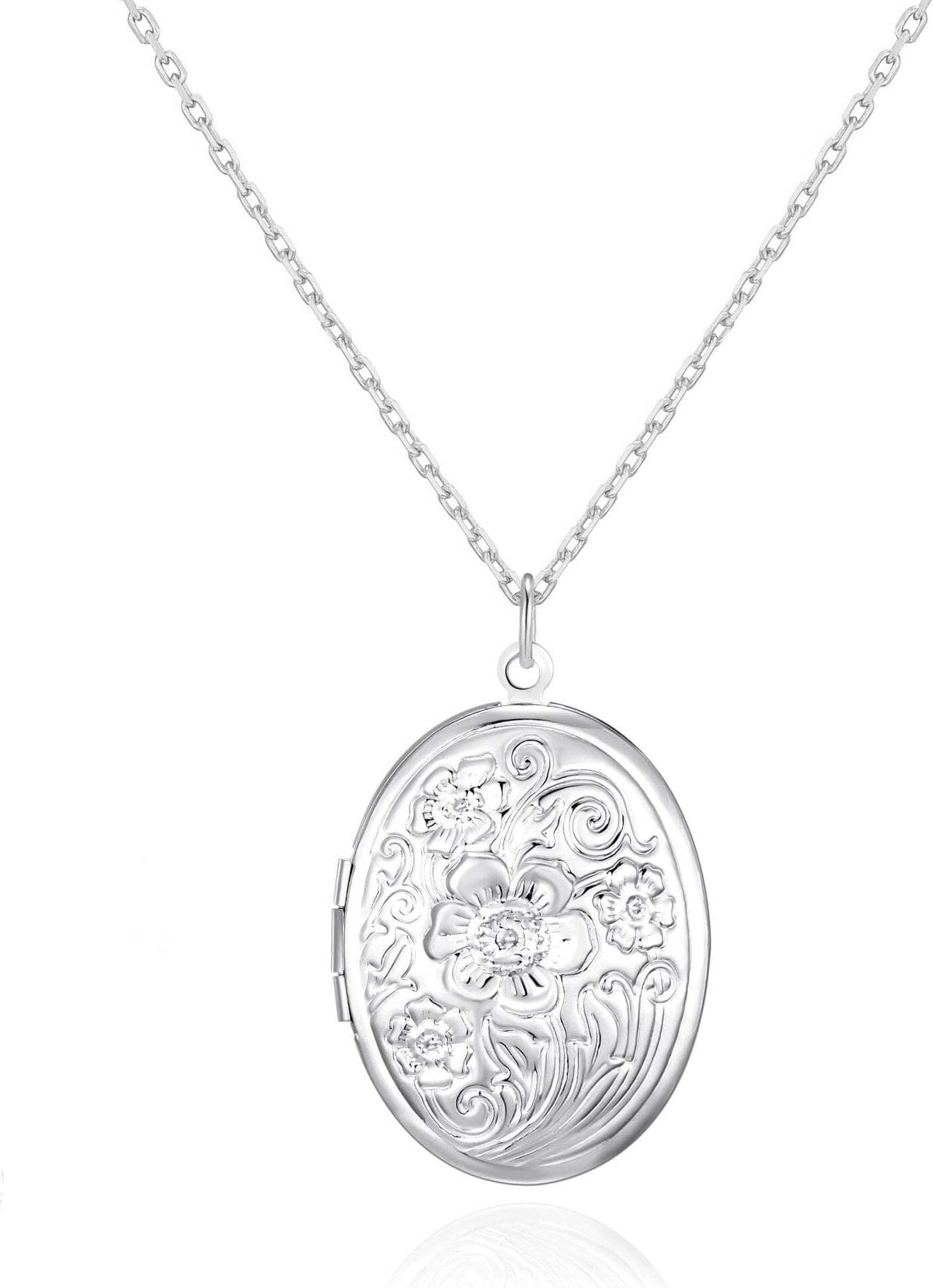 Silver Plated Oval Locket
