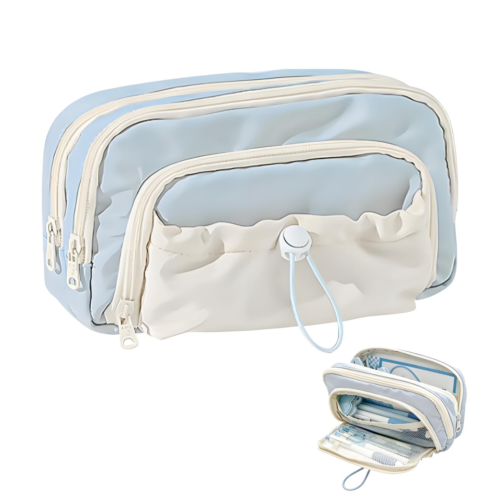 HFHungkeong Cute Pencil Case, Large Capacity Multi-Pocket Pen Bag