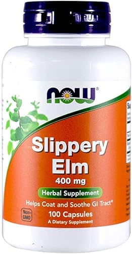 Now Foods Olmo resbaladizo 400 mg, cápsulas, 100 unidades (paquete de 2)