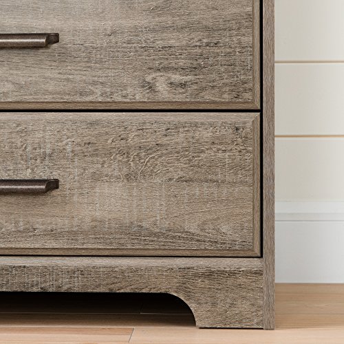 South Shore Versa 2-Door Armoire With Drawers, Weathered Oak #TOP6