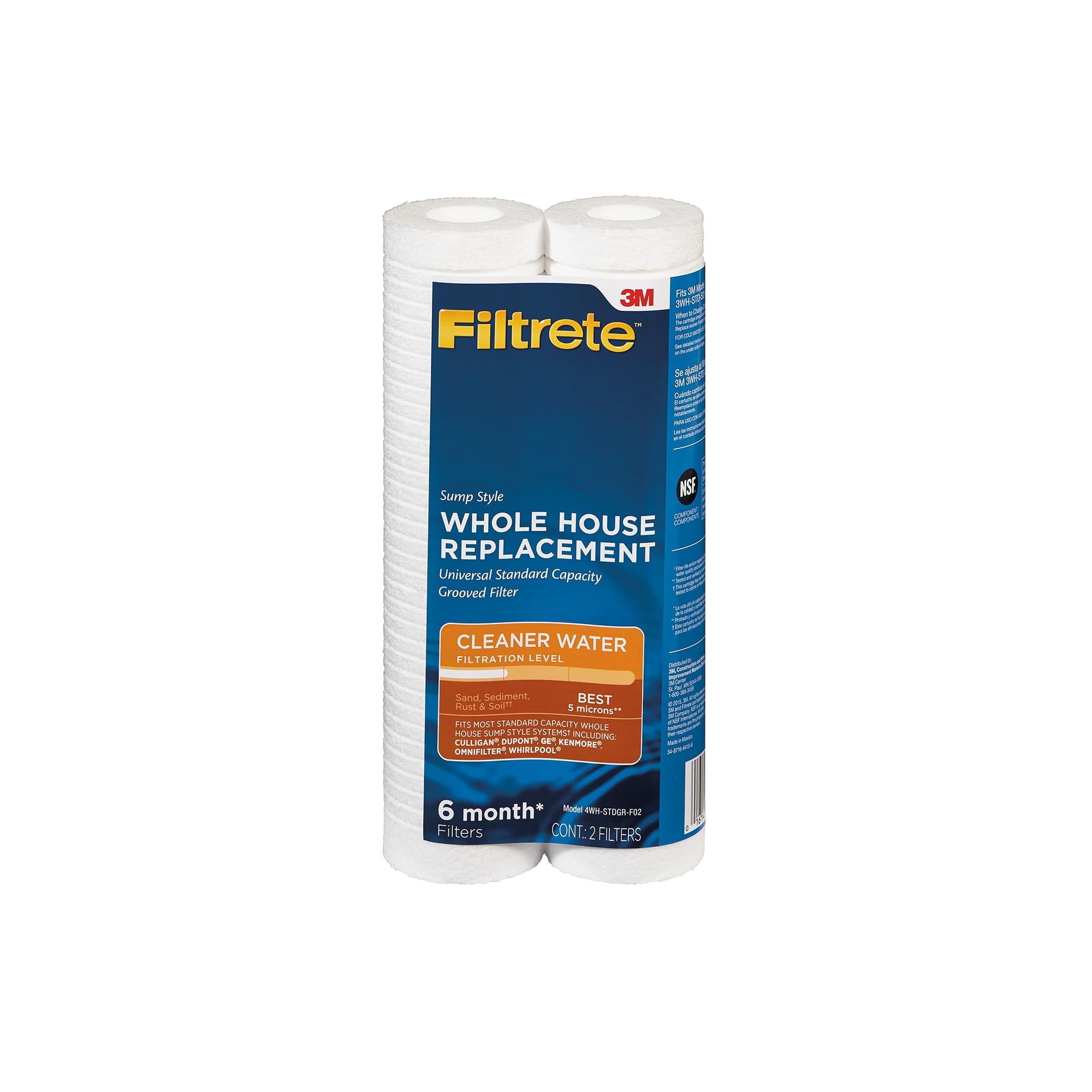 3 M Filtrete Whole House Grooved filtre, 2pk by Filtrete