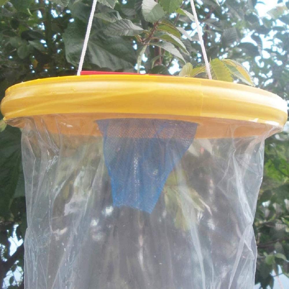 SHMIZZ Trappola per Mosche, 4 Pezzi Trappola per Antimosche Trappole Mosche da Appendere All'Aperto di Grande capacità Trappola Mosche Giardino per Cucin, Giardino, Casa