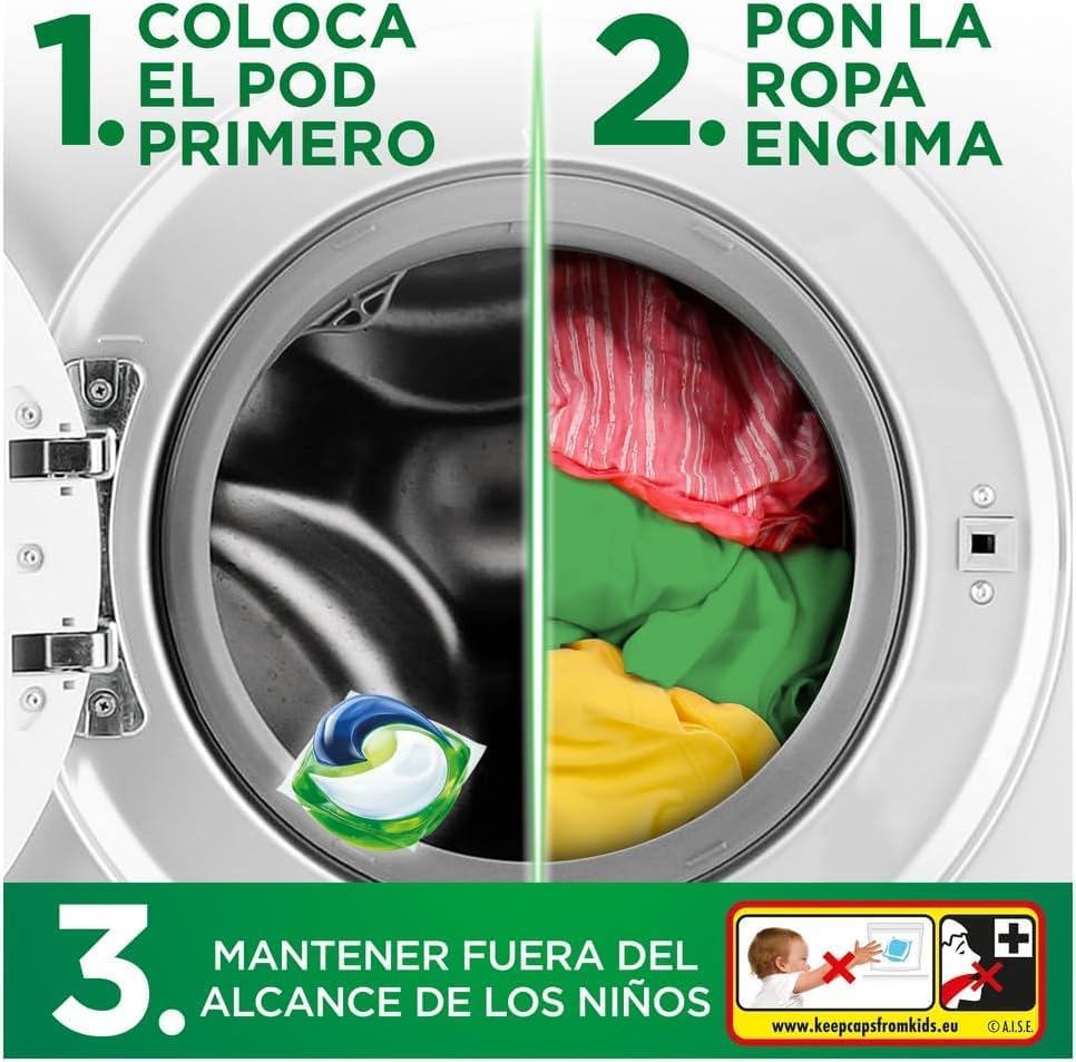 Miniatura 6 de ARIEL PODS Todo en 1 Detergente Lavadora Liquido 60 Capsulas/Pastillas, Jabon Frescor Alpino, 5 Acciones para una Limpieza Brillante en Frio
