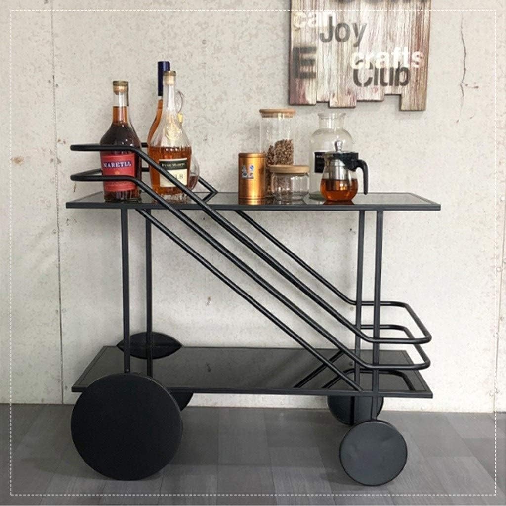 SALE!!【IGZVMBO】IGZVMBO カート、ホームキッチンホテル用ワインカート 2段ローリング収納ラックカート バスルーム 車 キッチン収納トロリー 大