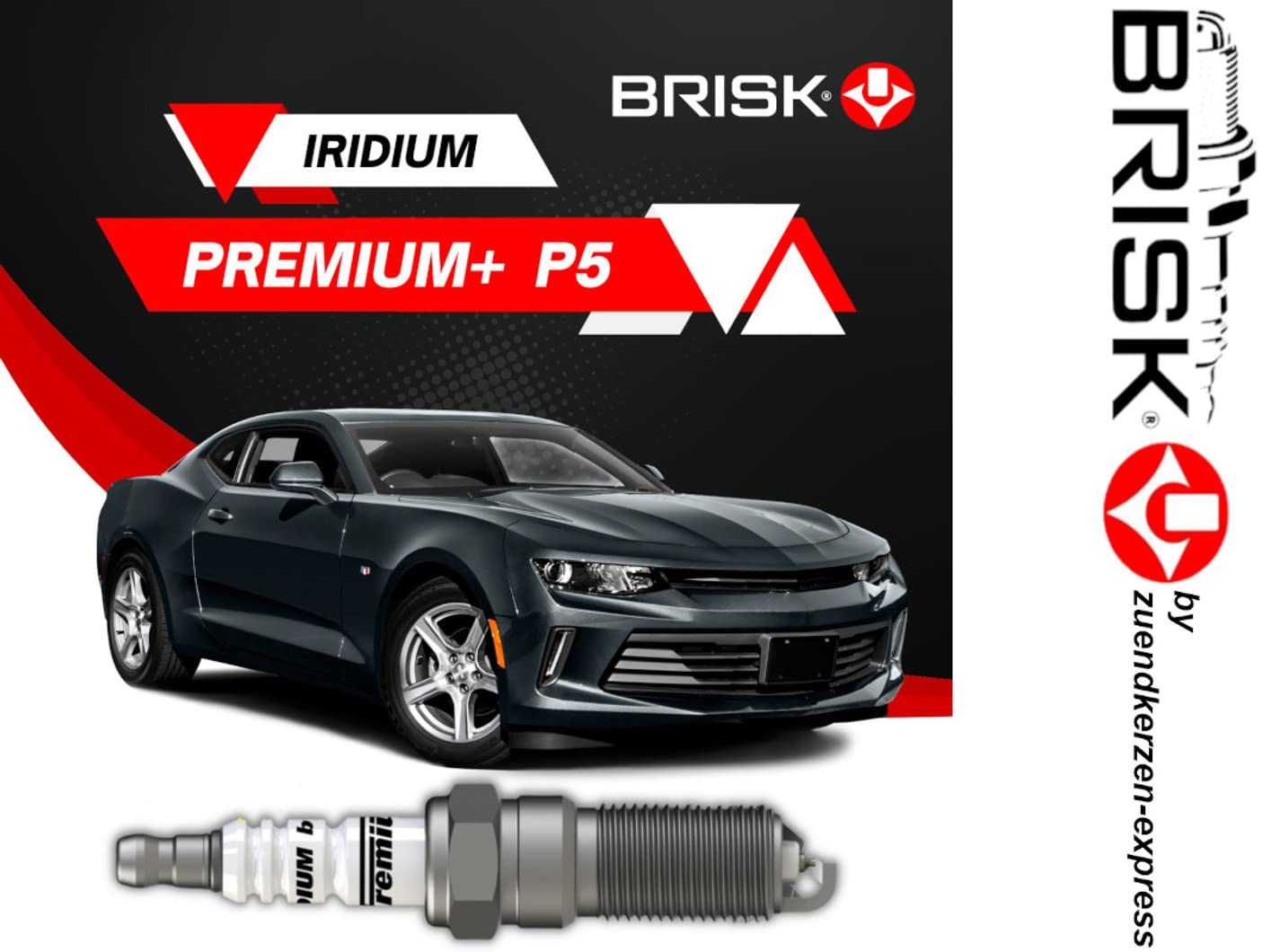 Brisk Iridium Premium+ Plus P5 1623 świece zapłonowe, 4 sztuki