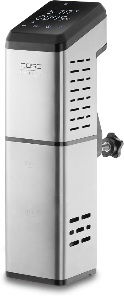 Caso SV 2000 Pro - Sous Vide Roner Cucina a Bassa Temperatura, Argento, Acciaio Inossidabile, 60 Litri, 2000W, 90°C, App Caso Control