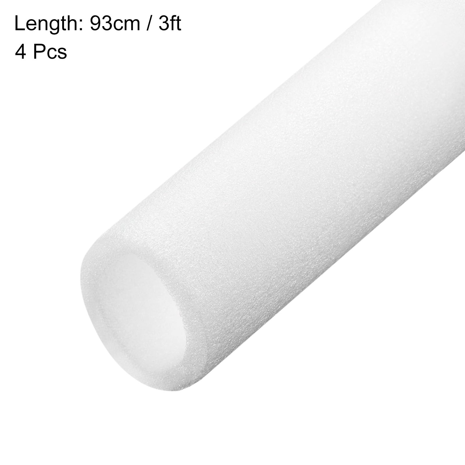 QUARKZMAN 4 szt. Rura piankowa do izolacji rur 50 mm (2 cale) DI 70 mm 3 stopy ochrona przed zamarzaniem do rur miedzianych, biały