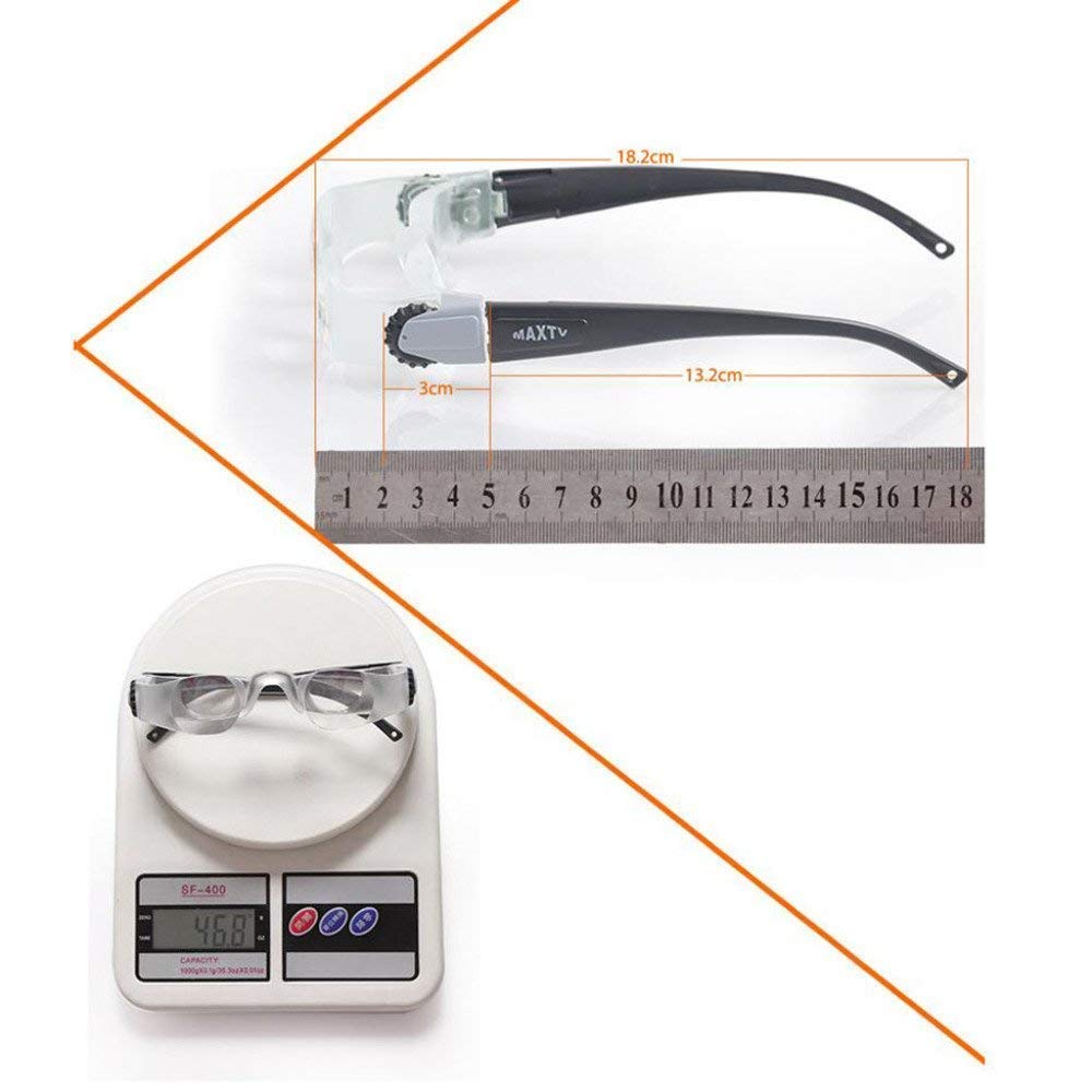 Lupa 2.1X Máscara para los Ojos Gafas ópticas Lupa Lente HD para fijación de Relojes Grabado electrónico, portátil Negro