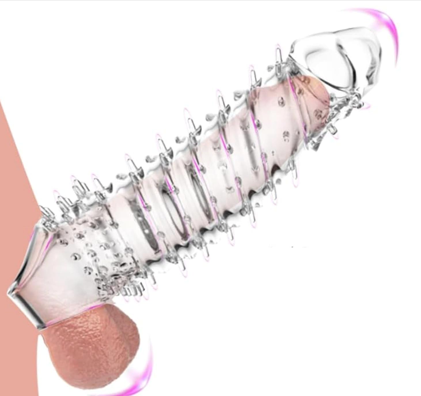 Soft Penis Sleeve with Testicle Ring Enhancer and Stimulator UL38235