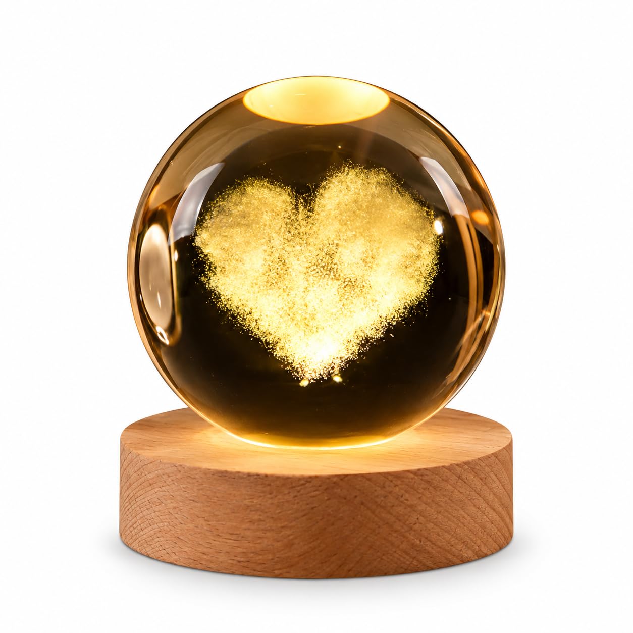 Meditating Hanuman Crystal Ball Lamp - USB LED -11