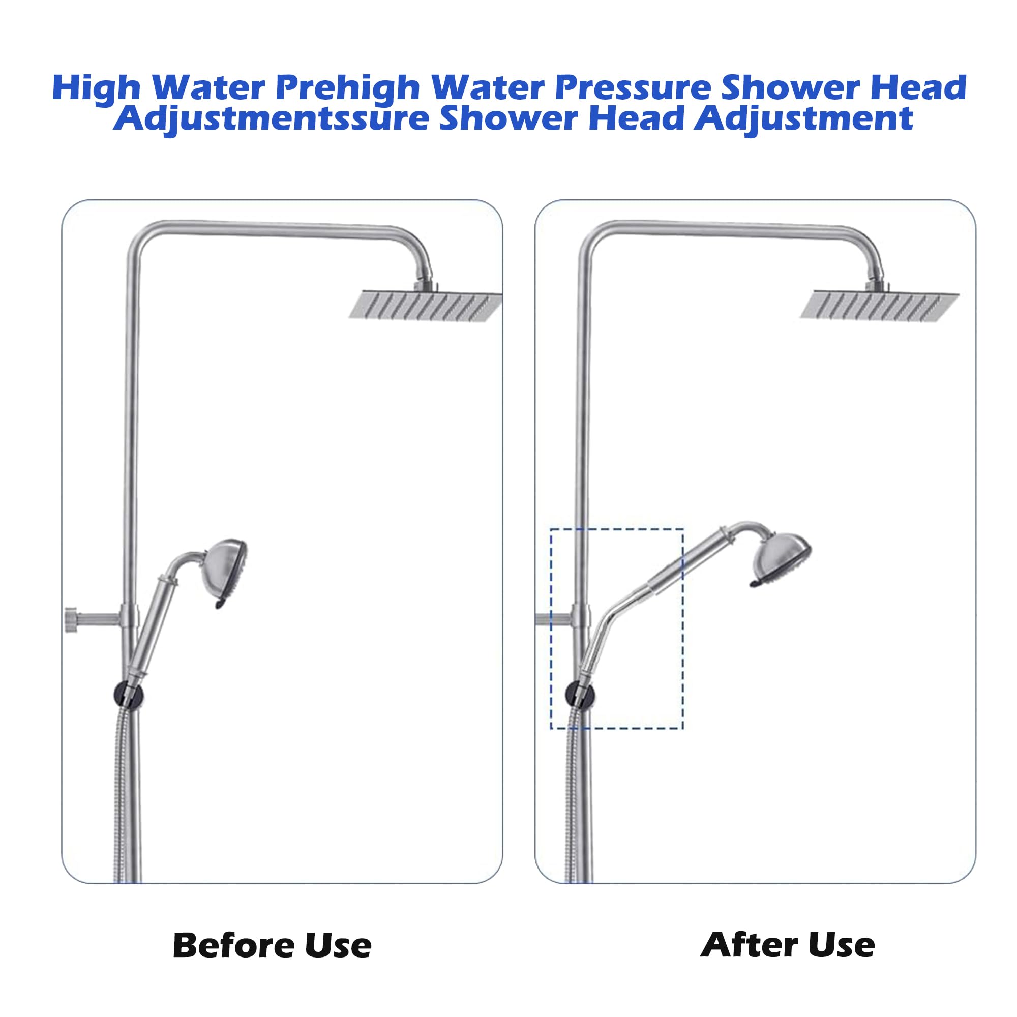 Tubo di Prolunga per Braccio Doccia 15 cm, Filettatura G1/2 Braccio Doccia in Acciaio Inossidabile, Prolunga Palmareper Doccetta, per Bagno Accessori da Bagno