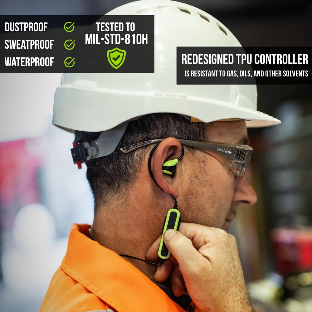 ISOtunes PRO Aware 2.0 Bluetooth Hearing Protection with Aware Technology: OSHA Approved Earbuds with 15 Hour Battery Life, Bluetooth Ear Protection with 26 dB Noise Reduction (NRR) Earplug Headphones - Image 5