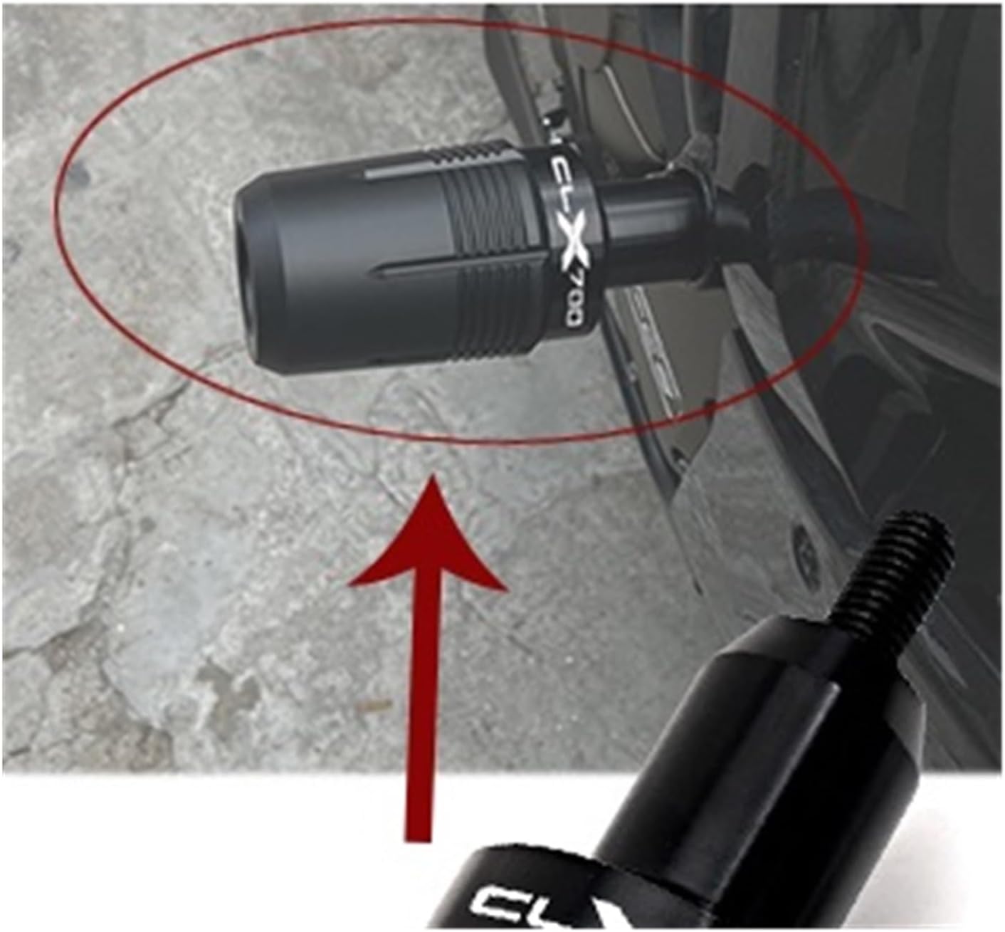 Motorcycle Accessories Frame Slider Bumper Pad Crash Guard Compatible with CLX700 2021-2022(Black)