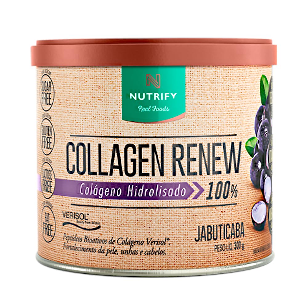 Kit 3 Collagen Renew Colágeno Hidrolisado Jabuticaba Nutrify 300g em promoção! Veja a oferta e mais achadinhos de Vitaminas & Suplementos 3 Hoje é o melhor dia para comprar Kit 3 Collagen Renew Colágeno Hidrolisado Jabuticaba Nutrify 300g com aquele preço maroto! Promoção! Aproveite a oferta! 3