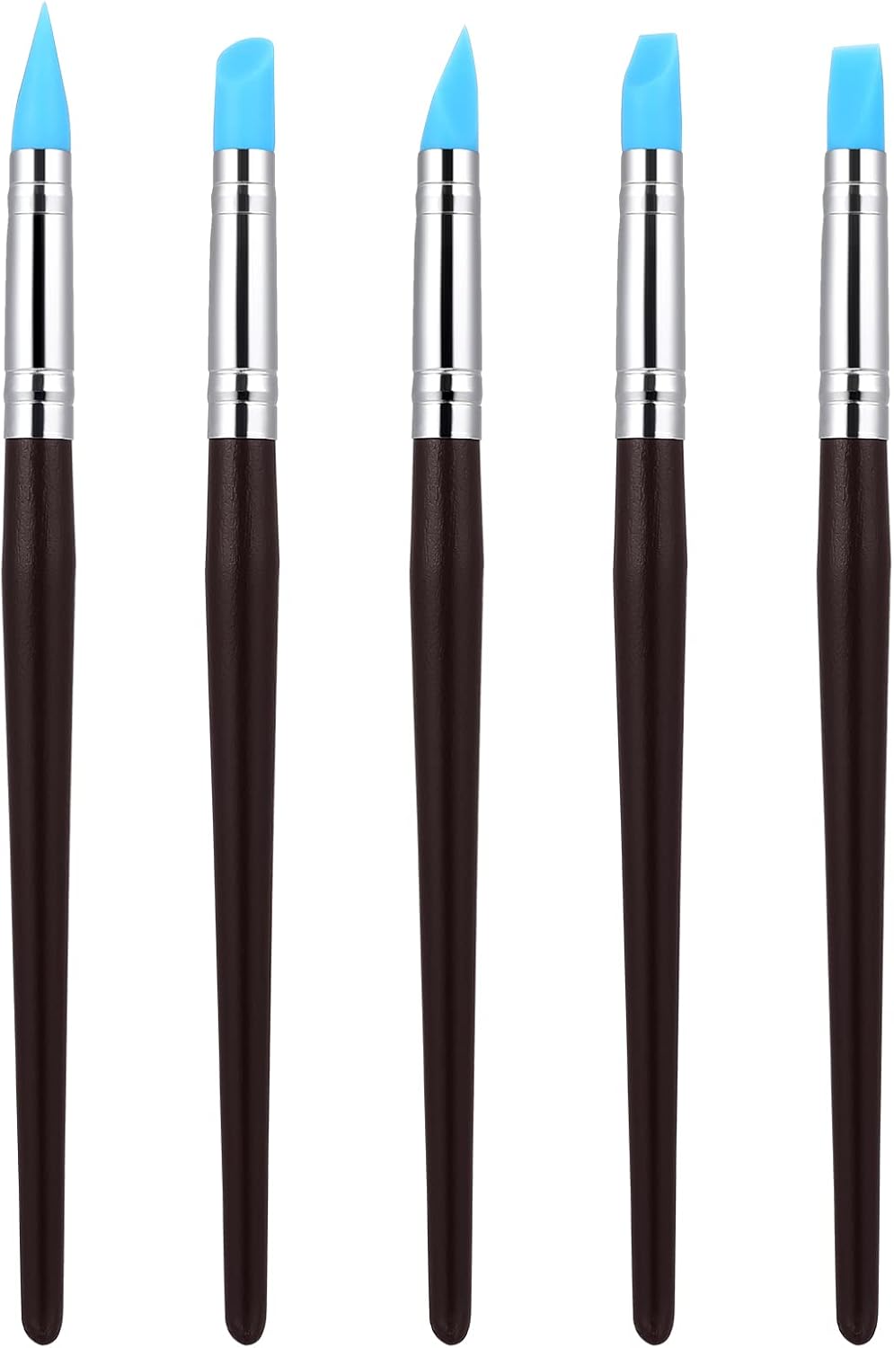 BESTONZON 5pcs Artist Paint Brush Set Silicon Brushes for