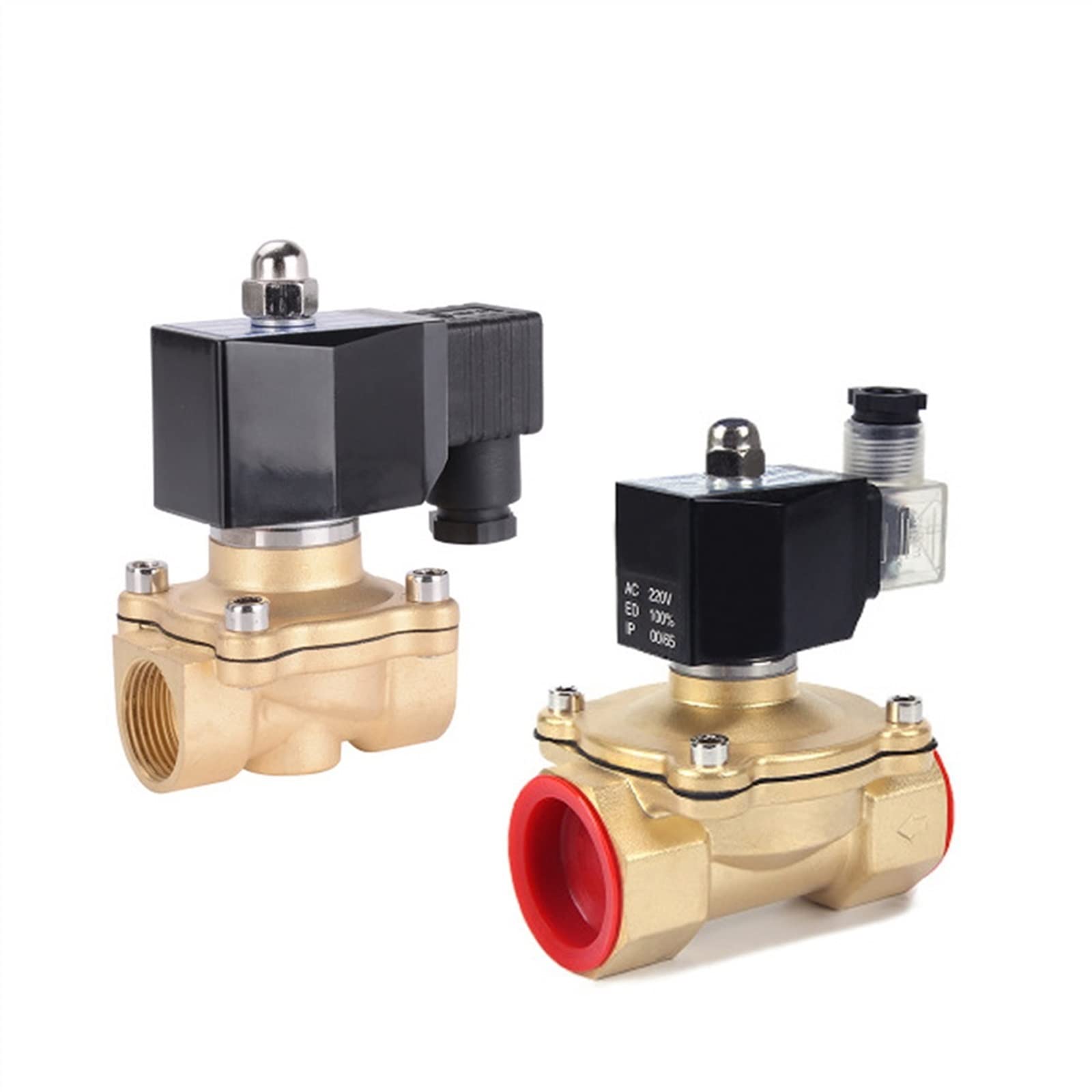 QEFHSVVZE Normally Closed Brass Water Valve Solenoid Valve 12V/24V/220V/110V 1Pcs(Dc24v-nbr,DN50)
