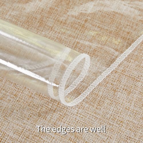 Fantastshop Clear Plastic Tablecloth Round Vinyl Transparent PVC Table Cloth 100% Waterproof Oil-Proof Stain Resistant Wipeable Table Protector Cover for Dinning Table, 48-Inch Round. by Fantastshop - Used condition - Image 5