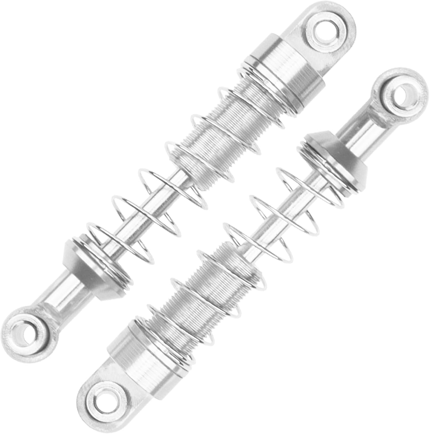 Metal Shock Absorber Damper Suspension with Extender Seat Mount Compatible with 1/12 MN D90 D91 D96 D99 D99S MN90 MN99S WPL C14 C24 C34 1/16 RC Crawler Car (Silver)