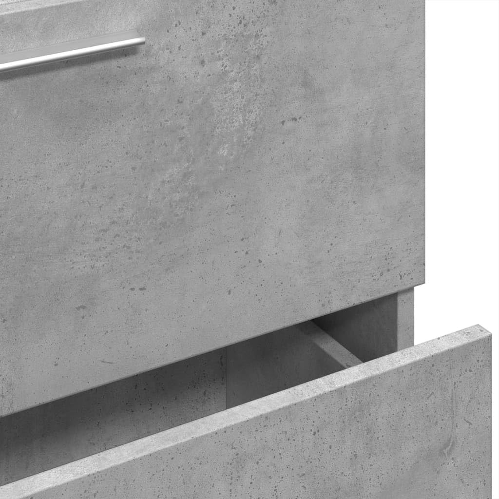 Homgoday Szafka do przechowywania szafka podłogowa do łazienki szafka podłogowa szafka do przechowywania półka do sypialni biurowej, szafka pod umywalkę szary beton 59 x 37 x 59 cm z płyty wiórowej