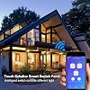 WiFi Smart Wall Light Switch 10A Glass Touch Panel WiFi Interuptor Wireless Remote Control Tuya Voice Control 5-Gang Black tuya