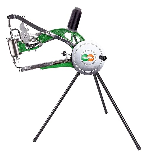 YUEWO Leather Hand Shoe Repair Machine Small Heavy Duty Cobbler Sewing Machine for Manual Sewing Dual Cotton Nylon Line Green