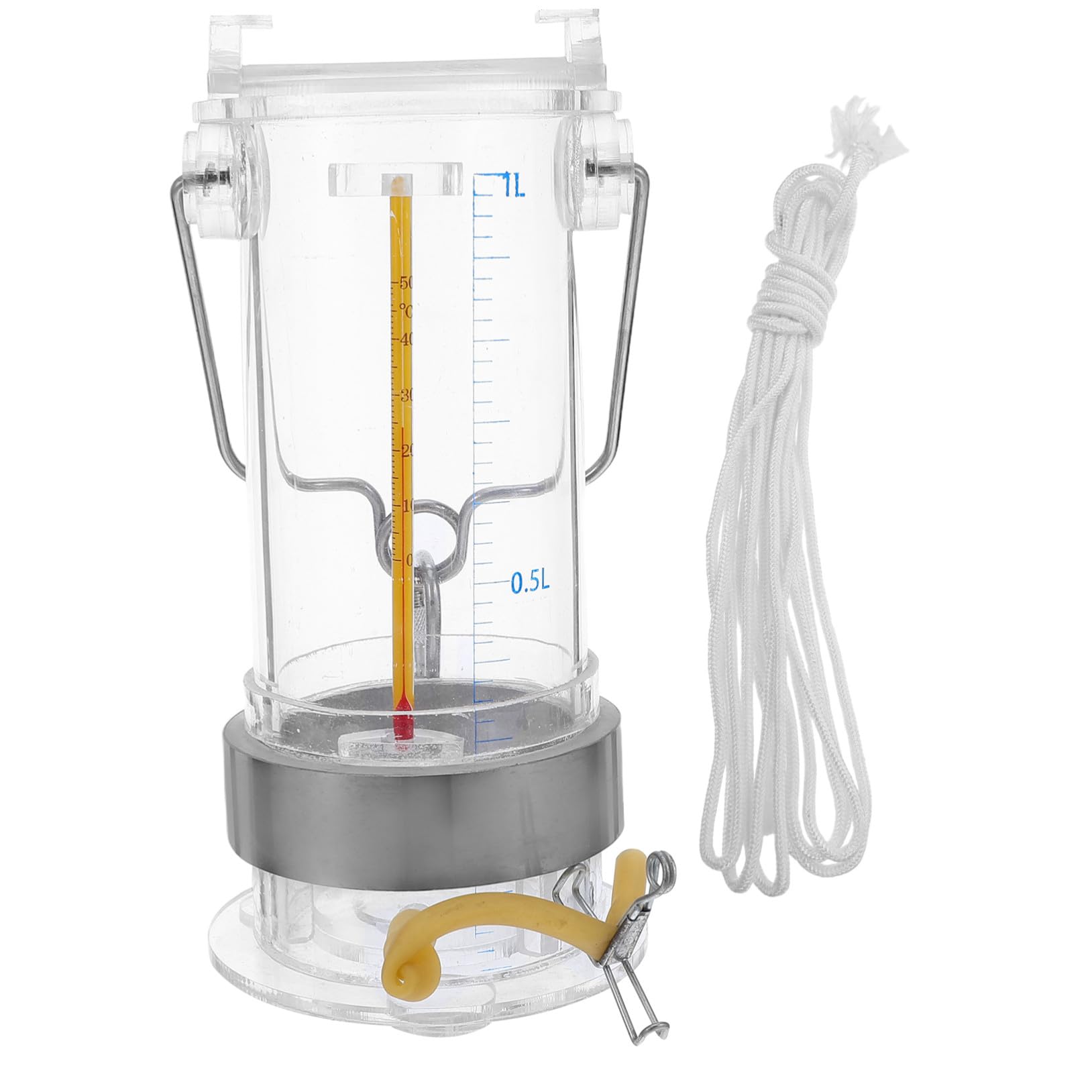GALPADA Wasserprobenahmegerät 1l aus Edelstahl und Acryl für Präzise Wasserqualitätsmessung Geeignet für Handgehaltene Probennehmer und Bootseinsatz Zufällige Farbe