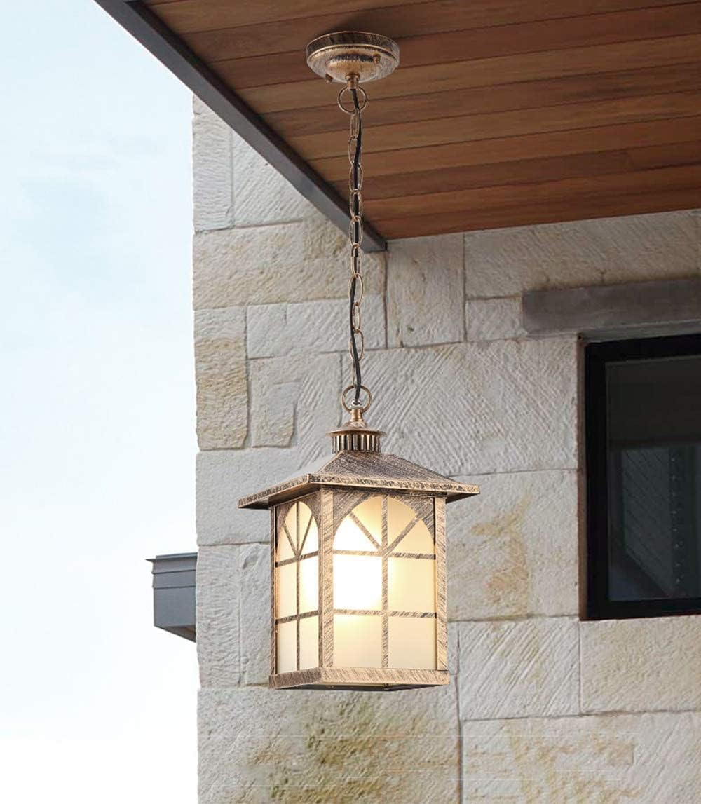 Lampe suspendue pour balcon extérieur et intérieur étanche IP23 en verre