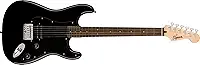 Guitarra elétrica Squier Sonic Stratocaster HT H, com 2 anos de garantia, preta, escala Laurel, Pickguard preto