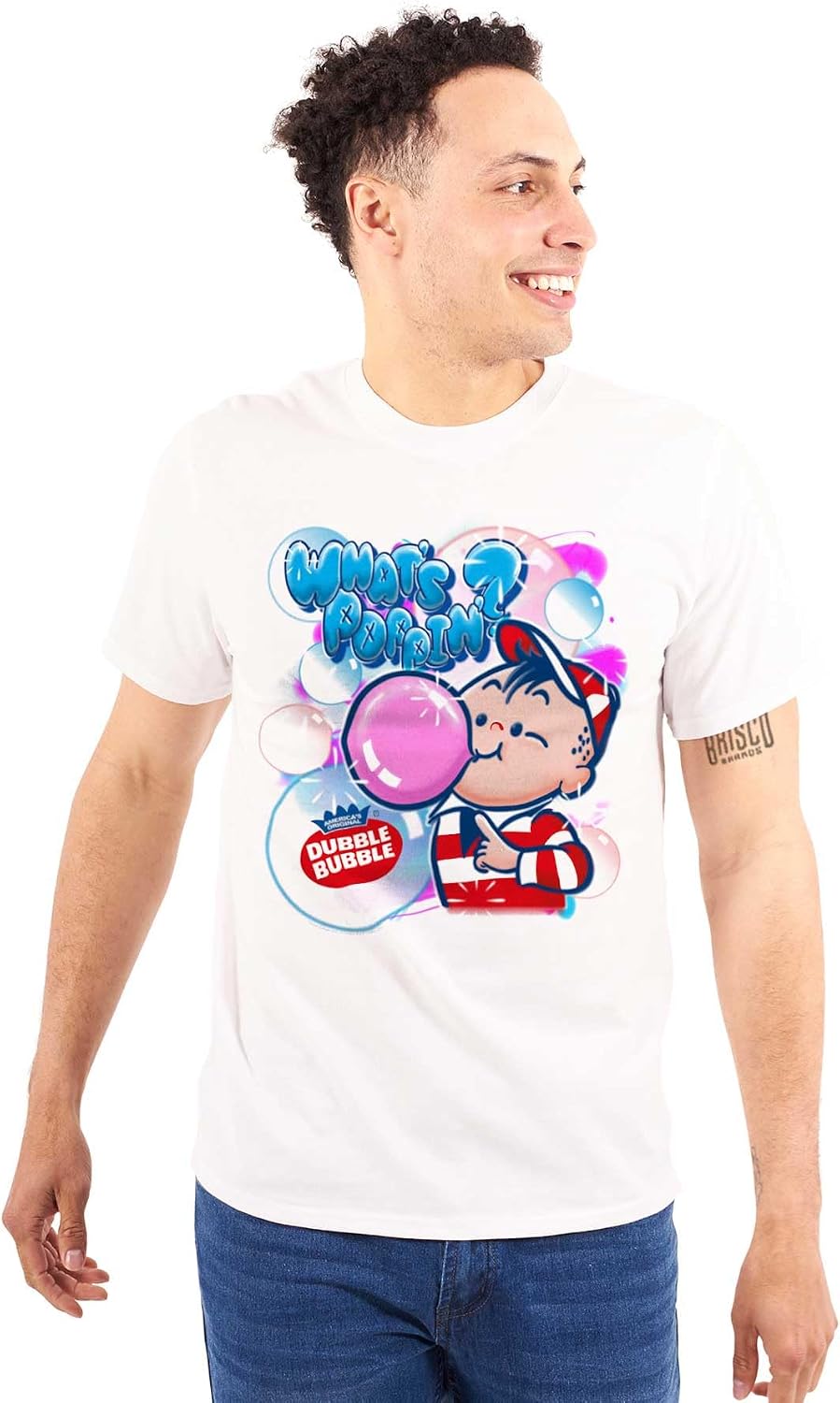 Airbrushed Dubble Bubble Whats Poppin Graphic T Shirt Men or Women