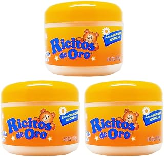 Ricitos de Oro Chamomile Hair Gel -Preserves Natural Color, Non-Greasy, Alcohol Free, Hypoallergenic, Tear-Free, Gentle Daily Use - Baby, Kids Hair Gel, Toddler - 4.05 Oz, 3-Pack