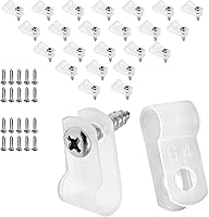 Vista 8 de 120 abrazaderas de cable tipo R de 1/2 pulgada, clips de cable de alambre de nailon con tornillos M4, clips de sujeción de cable de montaje de Blanco