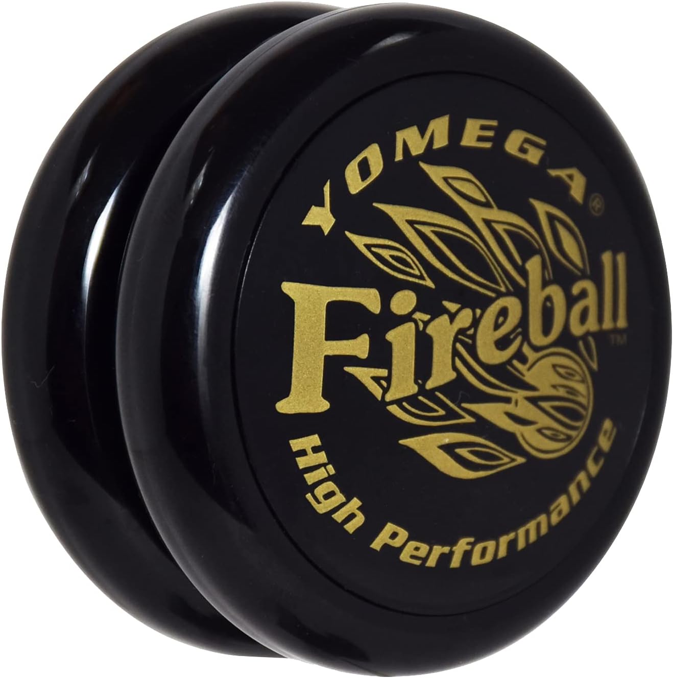 Yomega Fireball YoYo -HIGH Performance Responsive Transaxle Yoyo, Great for String Tricks for Advance Players to Perform Like Pros + Extra 2 yo yo Strings & 3 Month Warranty (Black and Gold)