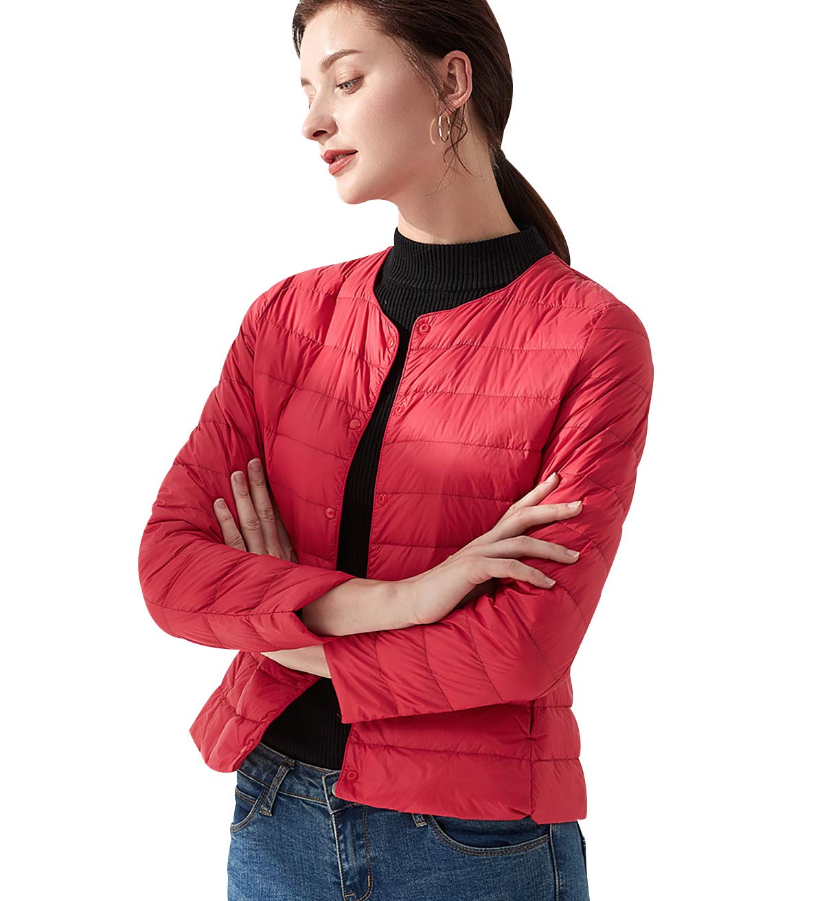 Plumifero Ultraligero Mujer Abrigo Plumas Ligeros Mujer Invierno Plumon Plumón Ligero Mujer Abrigo Acolchado Mujer Abrigos Plumiferos Mujer Chaqueta Pluma Ligera Mujer Parka Cazadoras Plumífero Señora