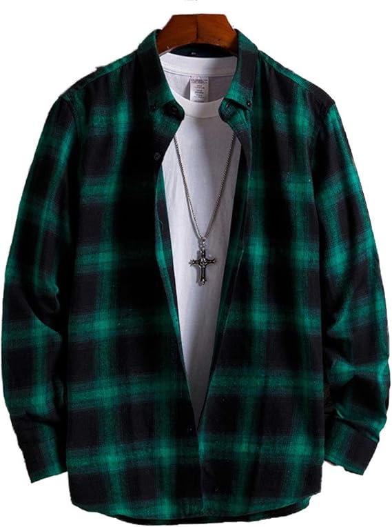 Amazon Wowcarbazole チェックシャツ メンズ 長袖 メンズシャツ 綿 カジュアル シャツ 春 秋 大きいサイズ シャツ 通販