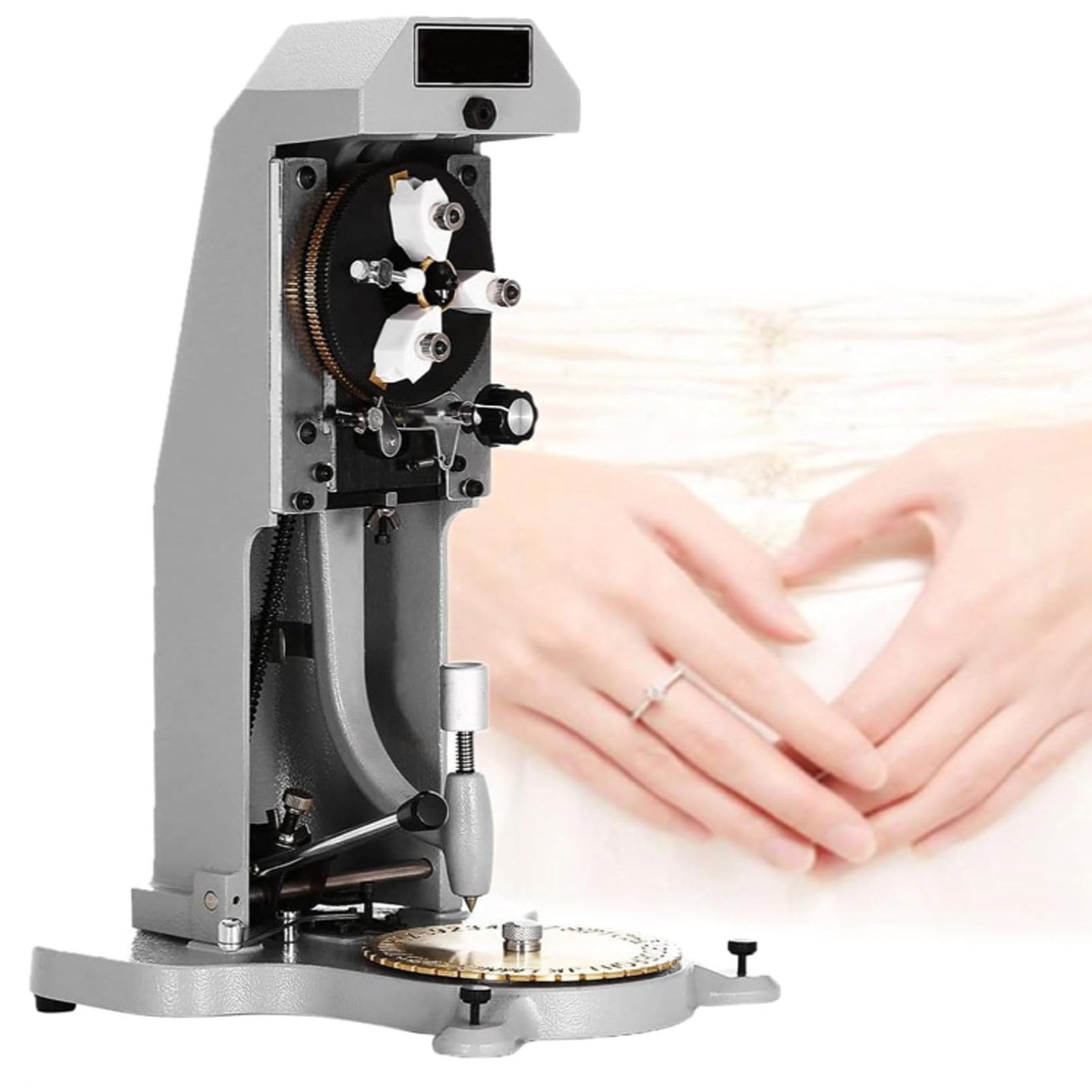 Hydravex Ring Engraver Machine with Double Sided Dial, 2 Fonts, 1.5mm-2.0mm Character Letter Block for Inner Engraving - Inside Ring Engraver Machine for Rings and Personalized Jewelry