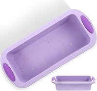 Vista 1 de Reusable Silicone Loaf Mold Non-Stick Bread Pan for Baking Bread, Brownies, and Cakes, Suitable for Home and Bakery Use