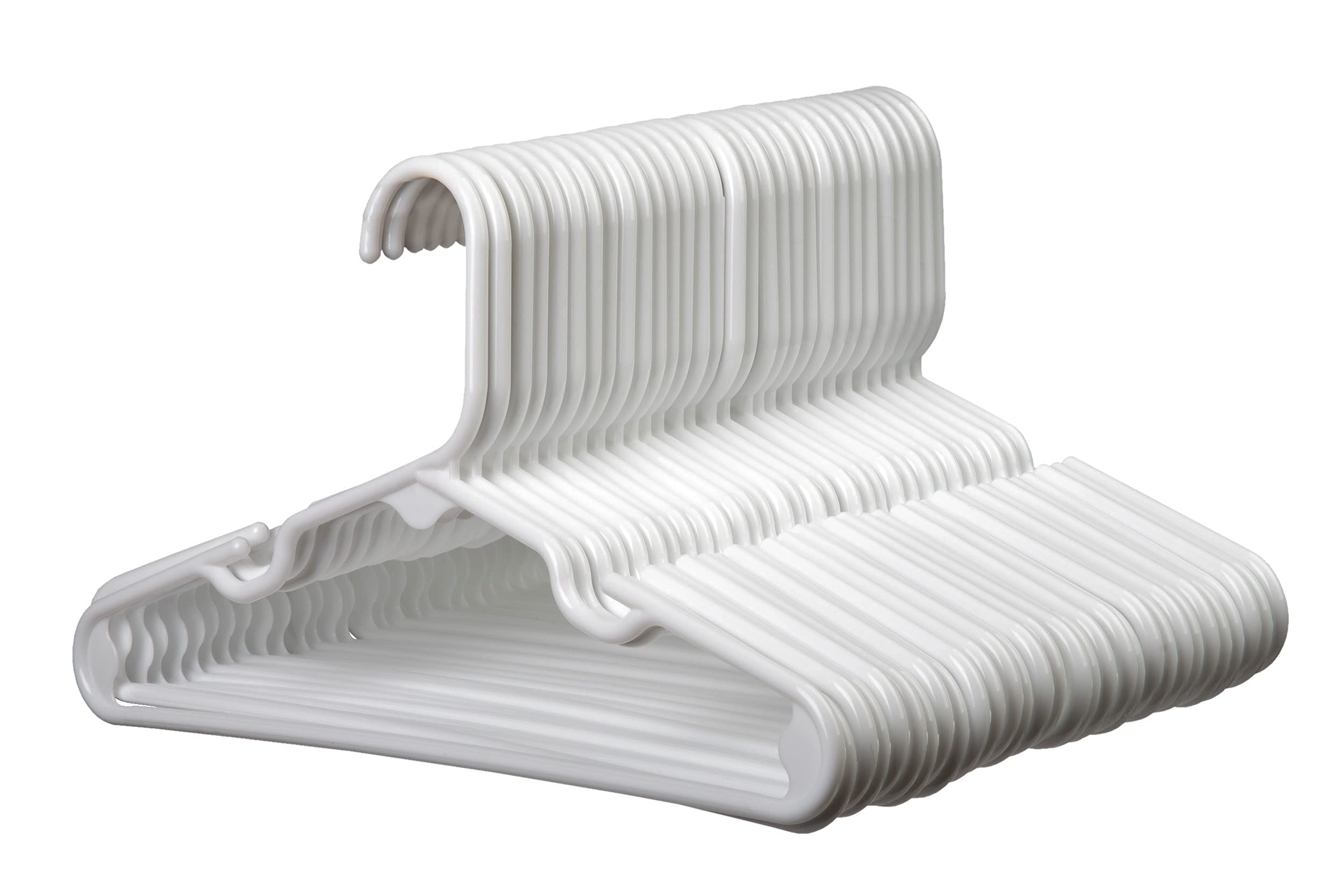 Paquete de 30 perchas de guardería para bebé, niños pequeños y niños (30 unidades), color blanco