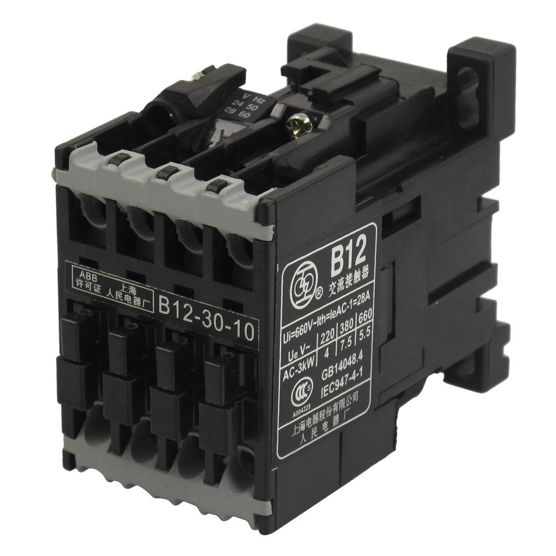 Aexit B12-30-10 24V Distribution electrical 50Hz Coil 28A(AC-1) 3 Poles 3NO 660V Ui AC Contactor