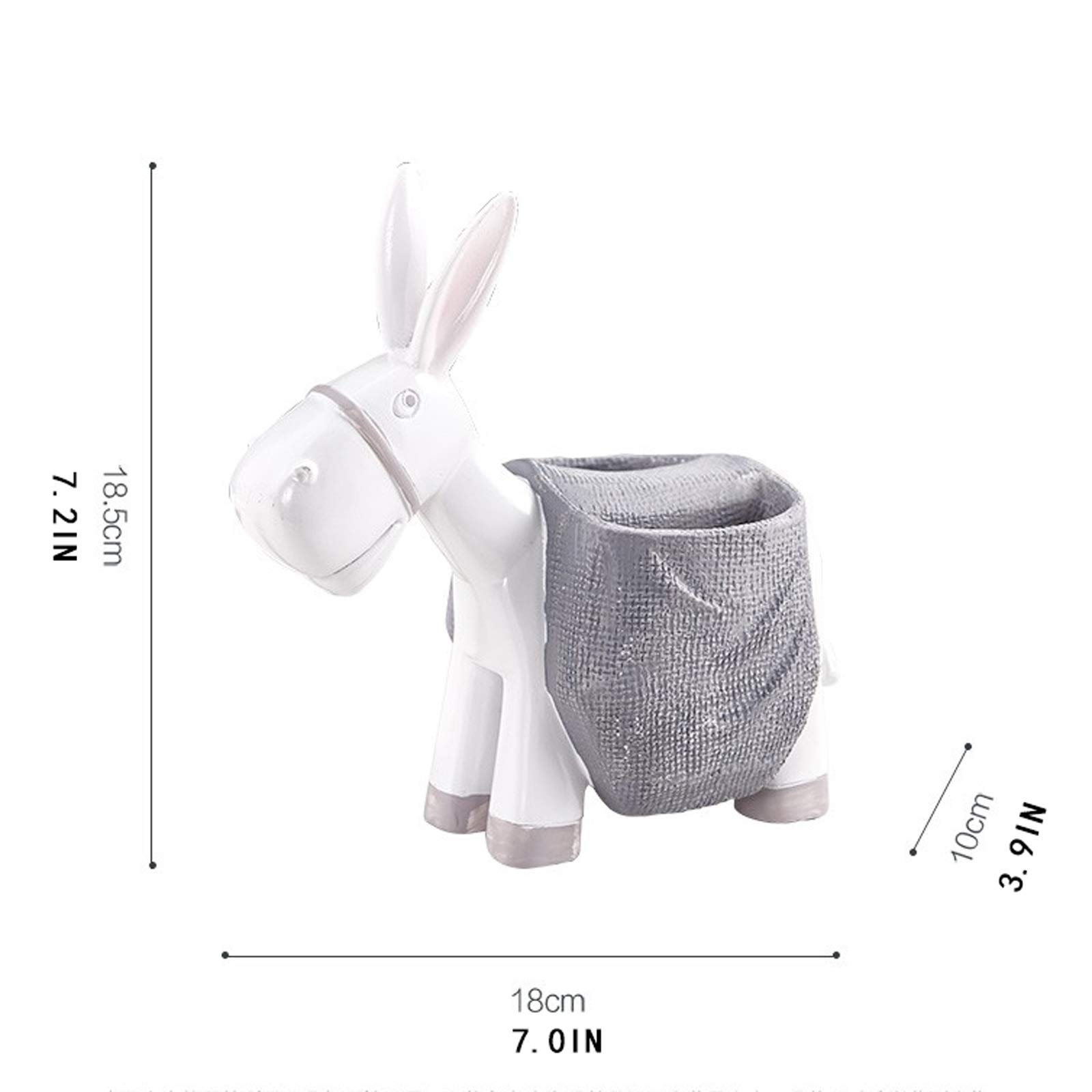 Stifthalter Schreibtisch Harzstift Halter Schreibtisch Organizer Bleistifthalter, Kreative Stifthalter Lagerung, for Büro Home School (weiß/braun) Schreibtisch (Color : B)