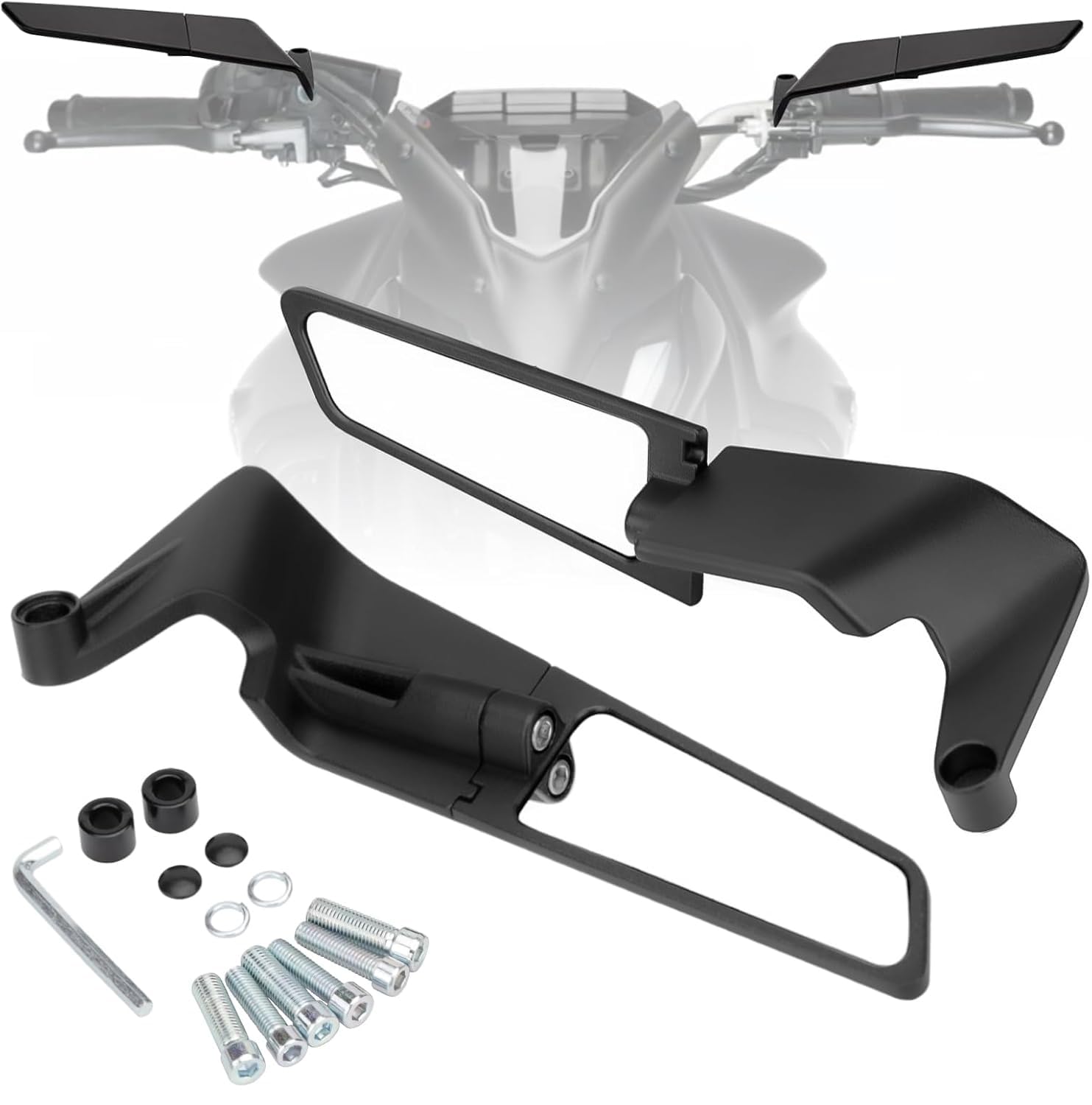 Amazon.com: Universal Motorcycle Mirrors, 10MM 8MM Stealth Mirror