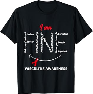 I Am Fine Vasculitis Awareness Ribbon Red T-Shirt
