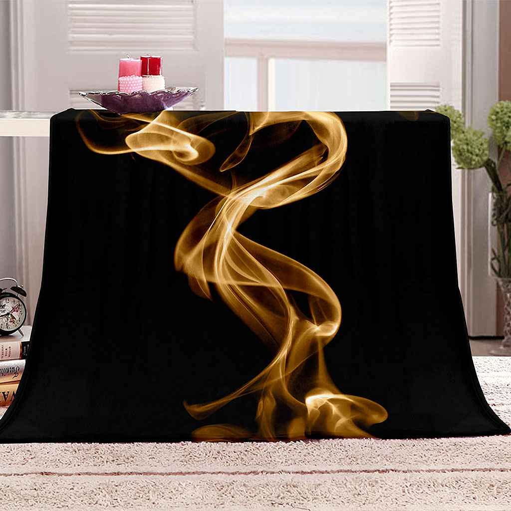 Couverture polaire microfibre chaude et douce avec impression 3D motif abstrait