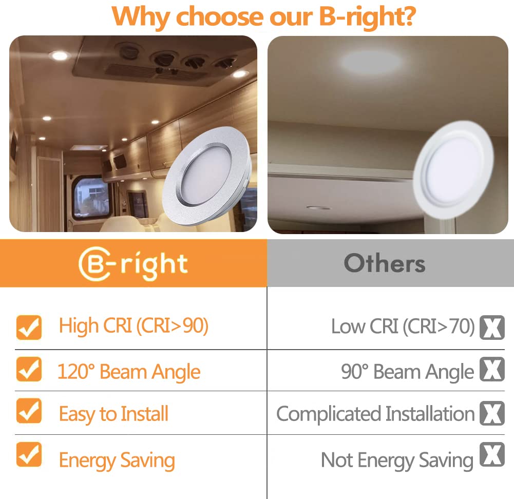 Buy Bright LED RV Lights Interior 12V Recessed LED Light Dimmable