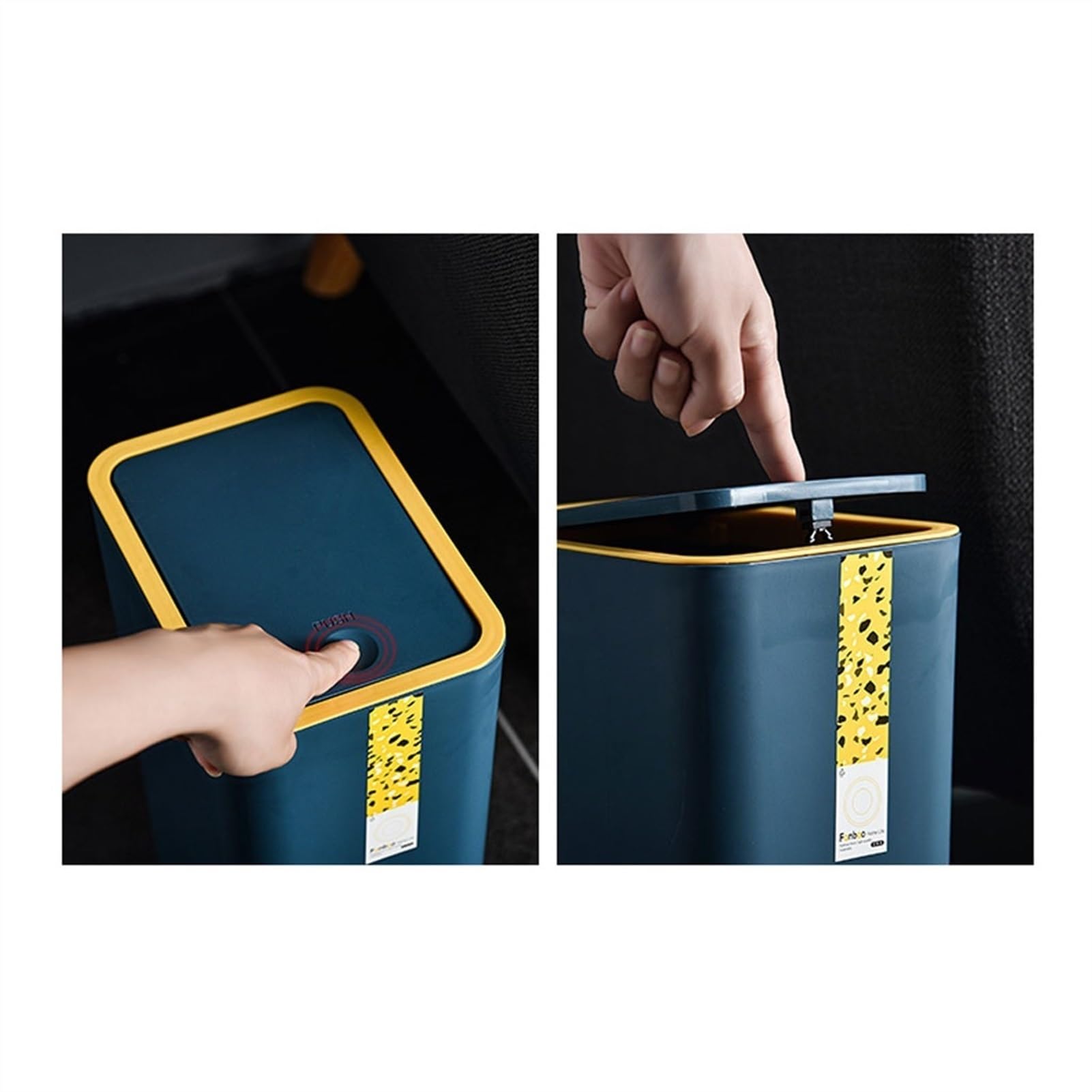 Cestino per la spazzatura interno alla moda, Pattumiera pressata a fessura da 12 l for la casa, soggiorno, cucina, con coperchio, cestino for la carta igienica, bagno di grande capacità Ottieni più sp